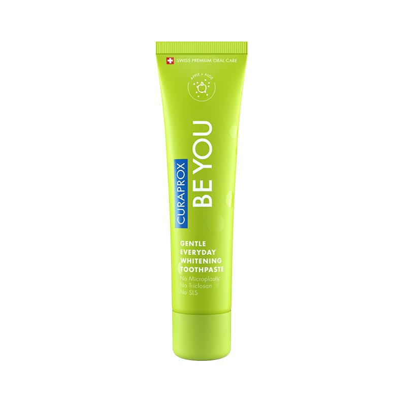 Отбеливающая зубная паста Curaprox Be You со вкусом яблока и алоэ, 60 мл