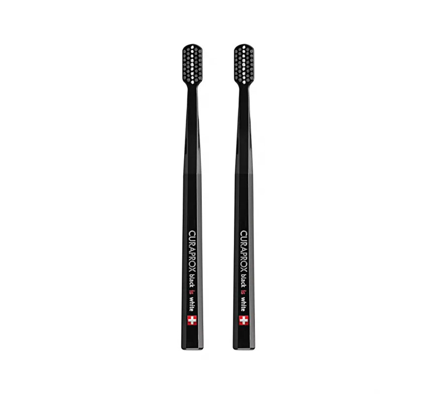 Набор ультрамягких зубных щеток Curaprox Black is White 8760 черная\черная, (2шт.)
