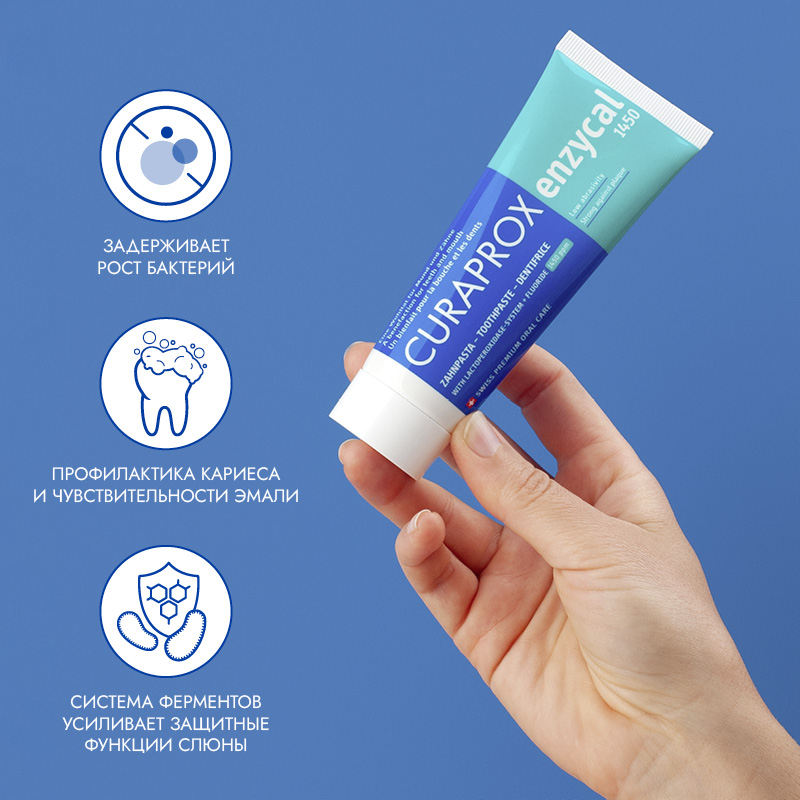 Зубная паста Curaprox Enzycal 1450 ppm, 75 мл
